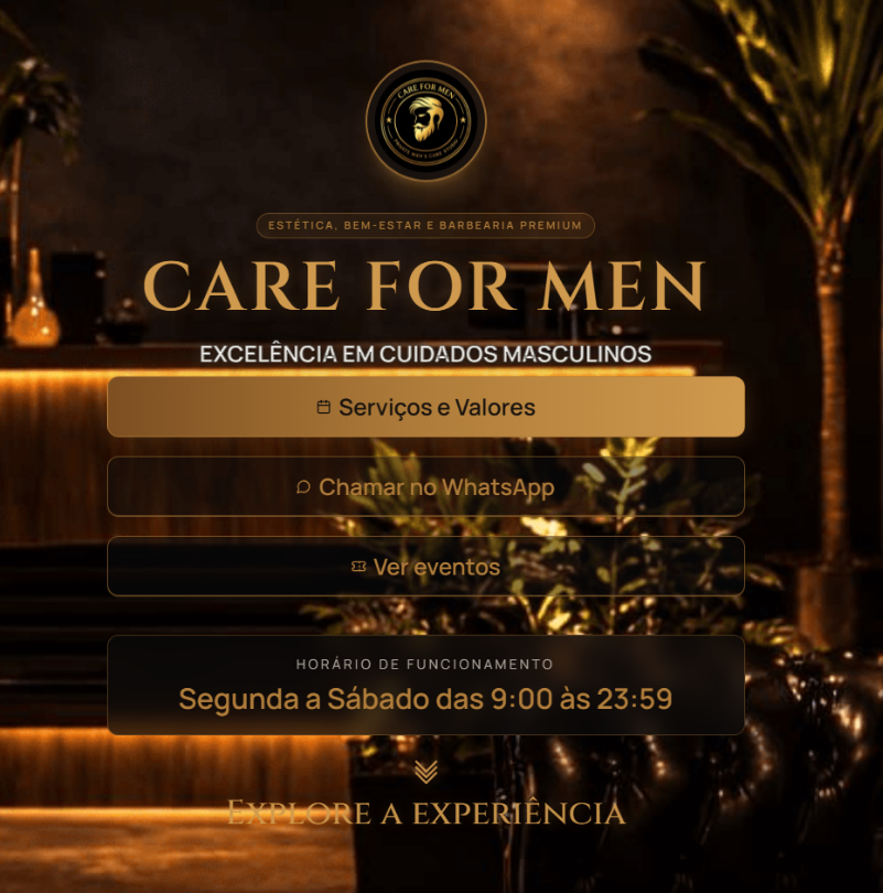 Care For Men — Landing page premium